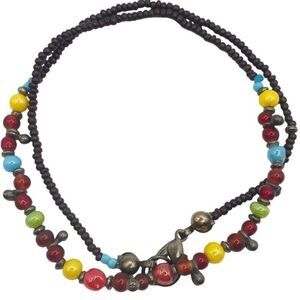 Gimme Gummy Colorful Glass Seed Beaded Choker Necklace